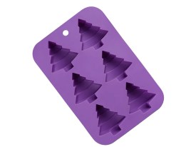 Molde silicona 6 arbolitos de Navidad